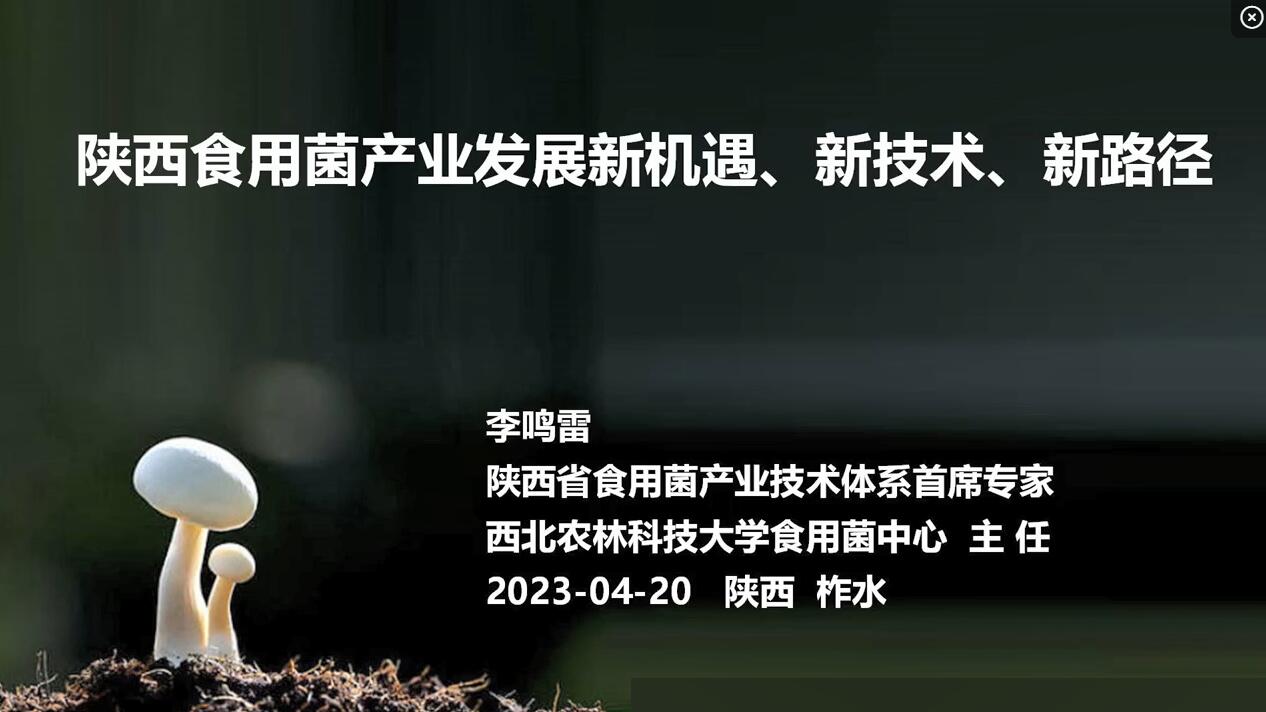 陜西食用菌產業(yè)發(fā)展新機遇、新技術-李鳴雷